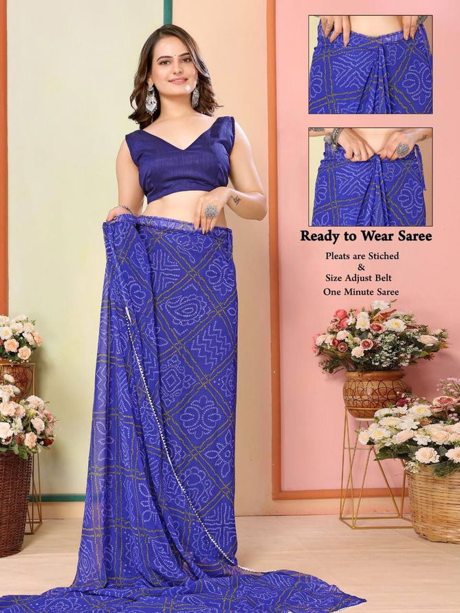 SF 745 Printed Georgette Readymade Sarees Wholesale Price In Surat